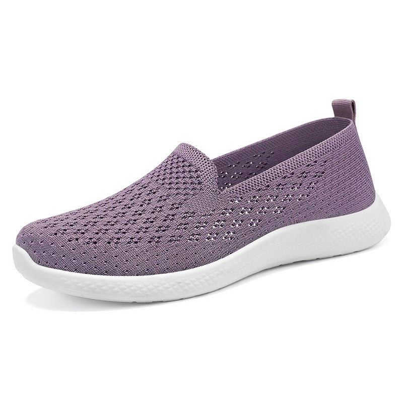 Damen nan nahtloser Strick-Slipper mit perforierter Luftnetzstruktur, ergonomischem Memory-Fußbett und leichter EVA-Dämpfung Echo Archiv