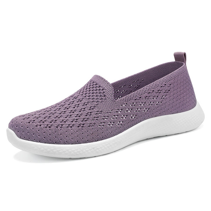 Damen nan nahtloser Strick-Slipper mit perforierter Luftnetzstruktur, ergonomischem Memory-Fußbett und leichter EVA-Dämpfung Echo Archiv