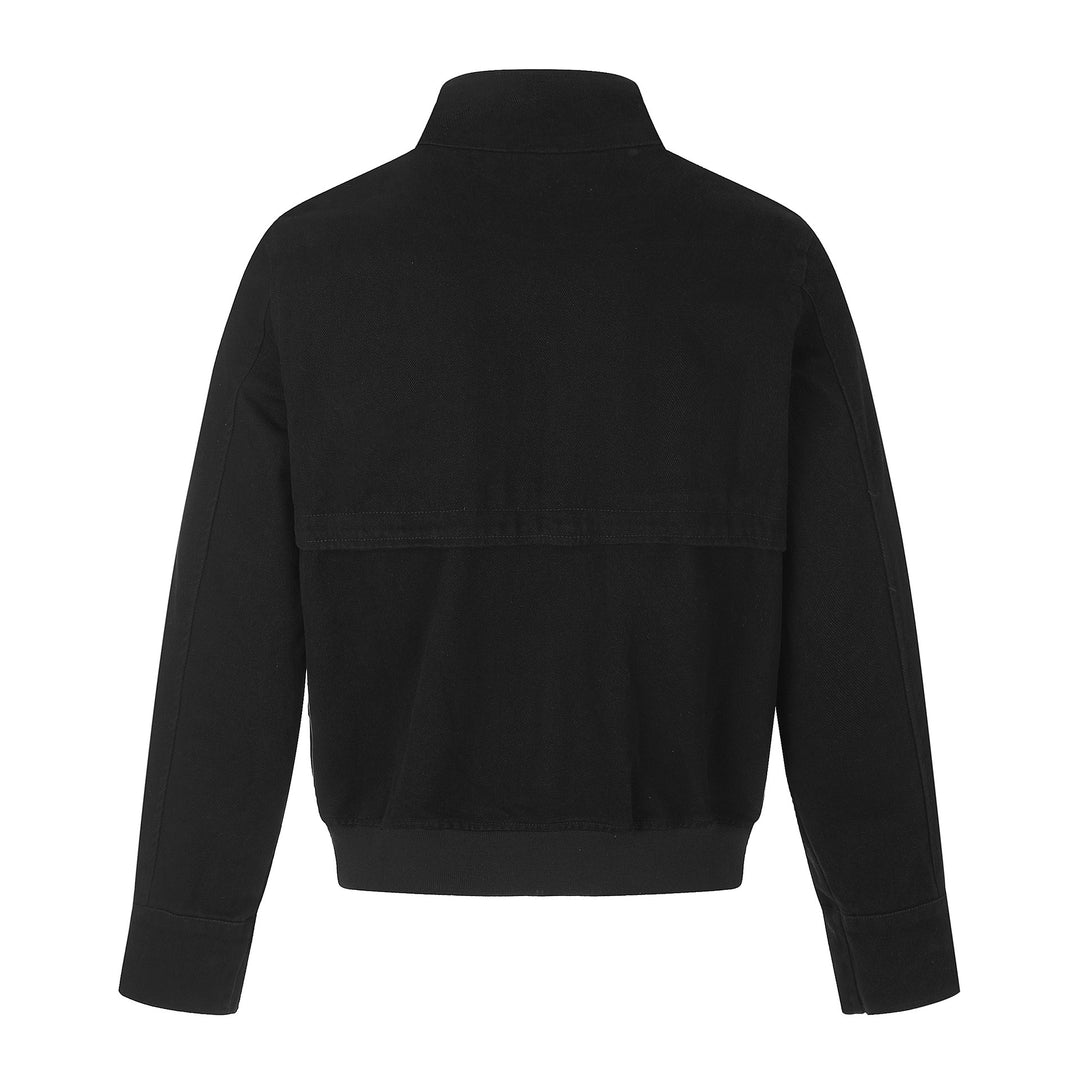 Damen Kurzblouson im Boxy‑Schnitt mit Stehkragen, Schnallenriegeln und Pattentaschen Echoarchiv