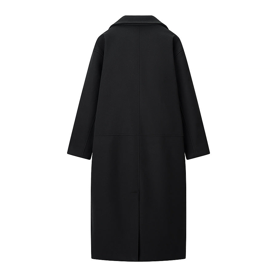 Damen Doppelreihiger Oversize-Wollmix-Mantel mit fallendem Revers und langer Silhouette Echo Archiv