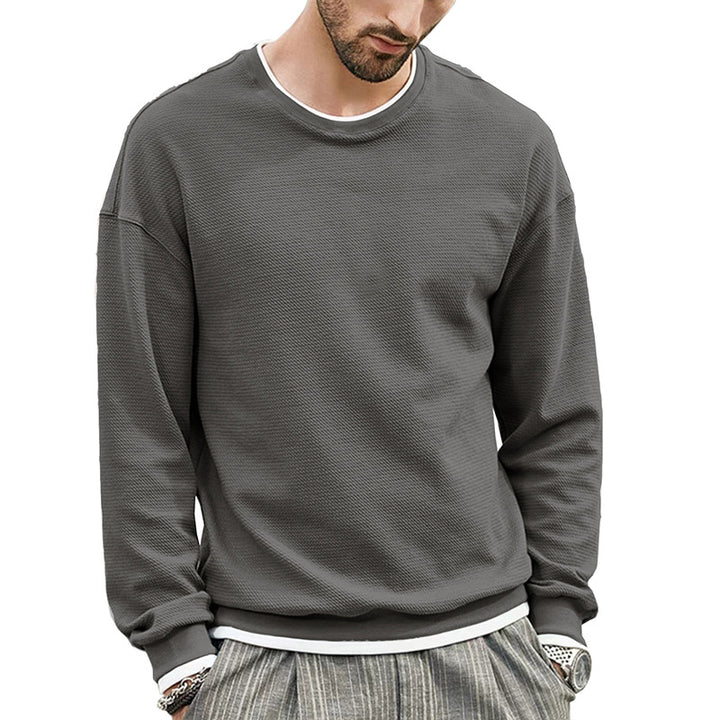 Herren lässiges Sweatshirt aus atmungsaktivem Material mit strukturiertem Design Echoarchiv