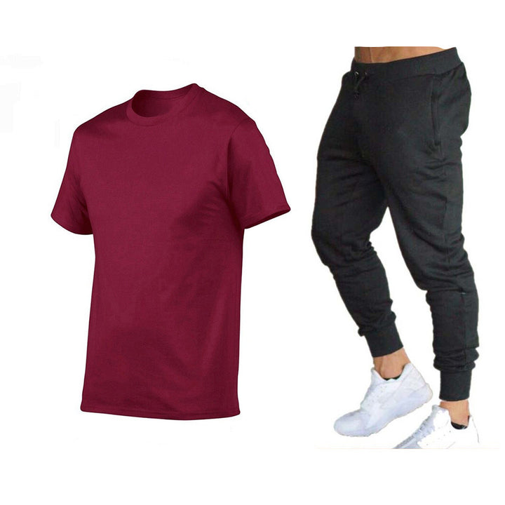 Herren sportliches T-Shirt und Jogginghose-Set mit funktionellem Design Echoarchiv