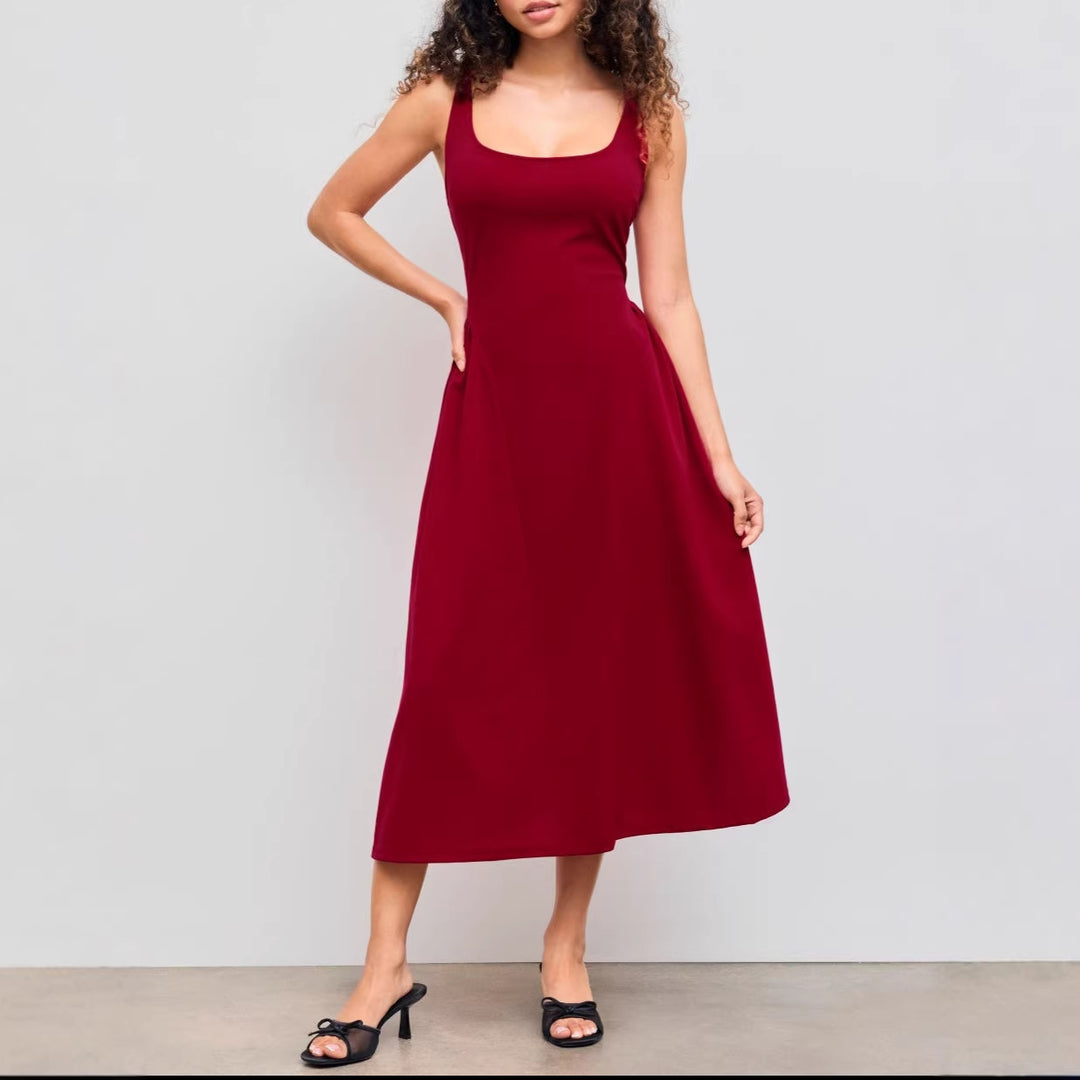 Damen Maxikleid mit schulterfreiem Design und figurfreundlichem Schnitt Echo Archiv