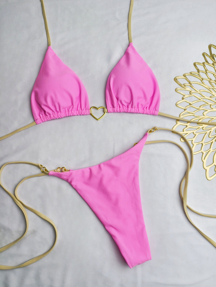 Damen Bikini-Set mit herzförmigem Detail und verstellbaren Trägern Echo Archiv