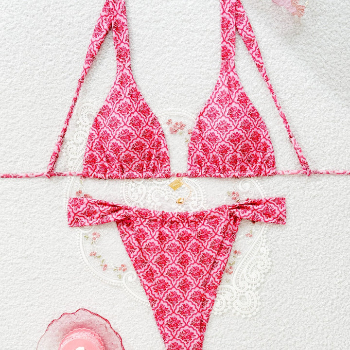 Damen Triangel-Bikini mit floralem Leopardenmuster Echo Archiv