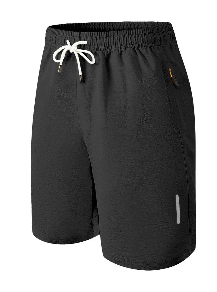 Herren nan ultraleichte schnelltrocknende Sport- und Badeshorts mit Elastikbund Kordelzug Reißverschlusstasche und reflektierendem Detail Echo Archiv