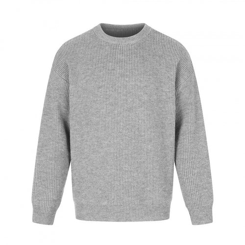 Unisex Weicher Oversize-Ribstrickpullover mit Relaxed-Schnitt und tonaler Struktur Echo Archiv