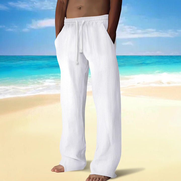 Herren bequeme Strandhose mit elastischem Bund und Seitentaschen Echoarchiv