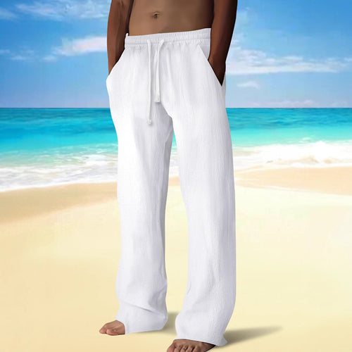 Herren bequeme Strandhose mit elastischem Bund und Seitentaschen Echoarchiv