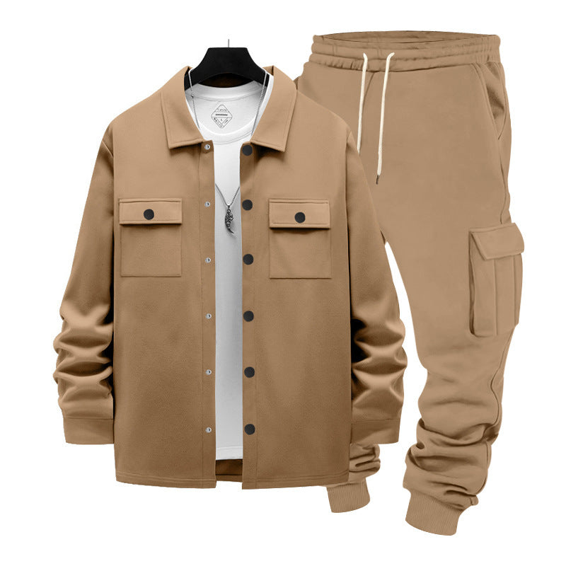 Herren lässiges Overshirt und Jogginghose Set Echoarchiv