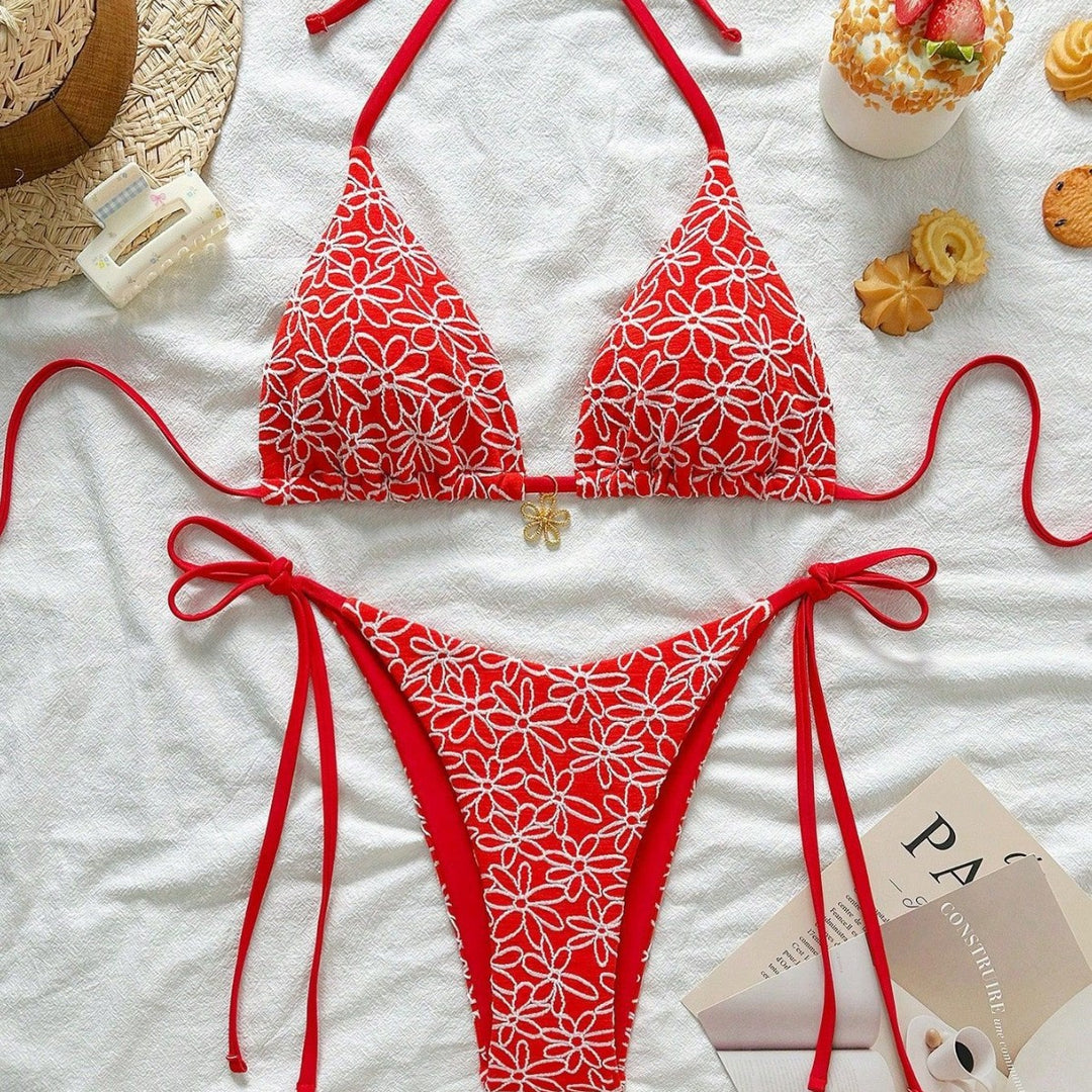 Damen Bikinitop und Spitzen-Bikiniunterteil Echo Archiv