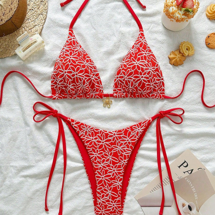 Damen Bikinitop und Spitzen-Bikiniunterteil Echo Archiv
