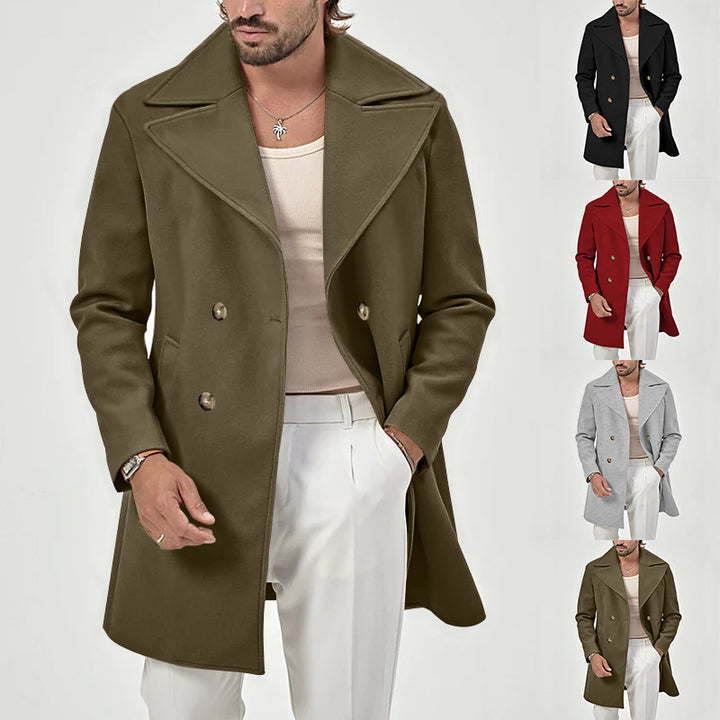 Herren eleganter Doppelreiher-Mantel Echoarchiv