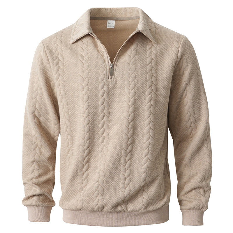 Herren eleganter Strickpullover mit Reißverschluss Echoarchiv