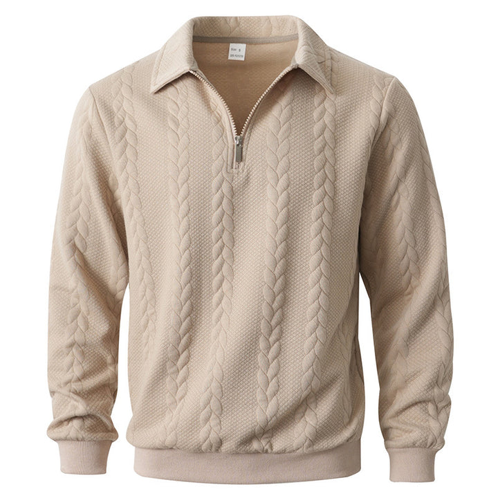 Herren eleganter Strickpullover mit Reißverschluss Echoarchiv