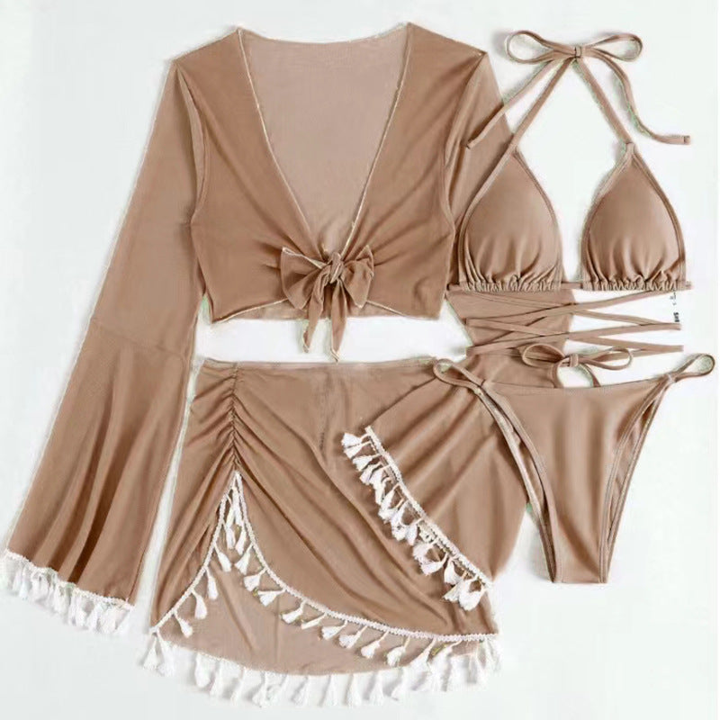 Damen Badeset mit lässigem Cropped-Oberteil und charmantem Rock Echo Archiv