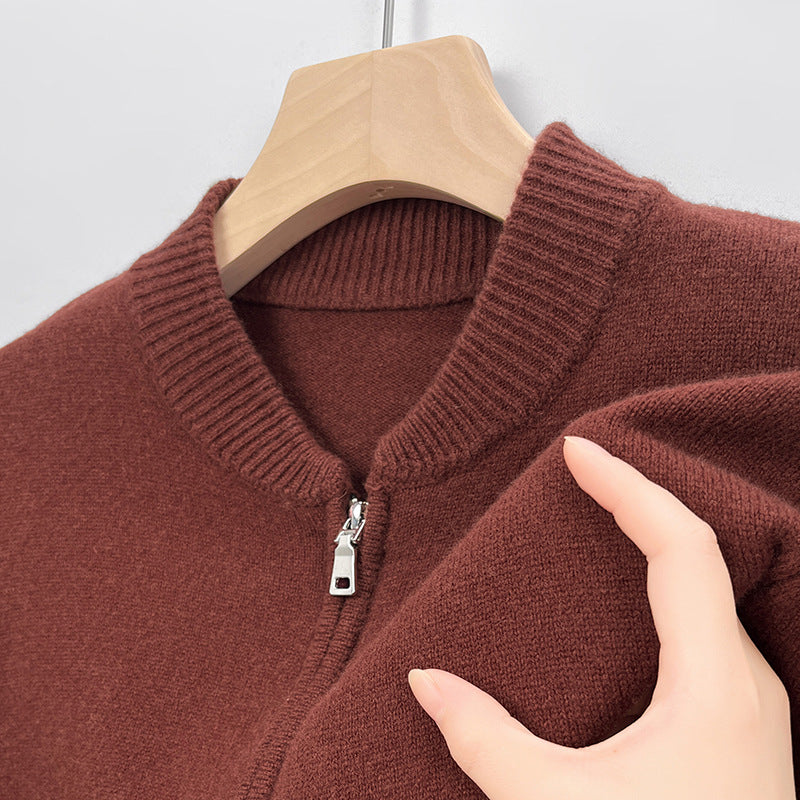 Herren warmer Strickpullover mit hochwertigem Reißverschluss Echoarchiv