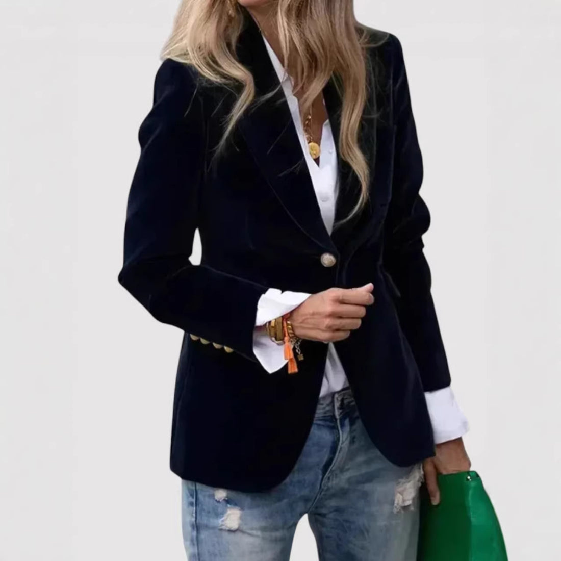 Damen Eleganter Samt Blazer – Valéne