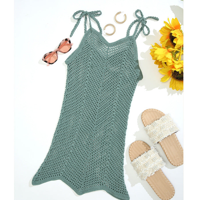 Damen Häkel-Strandkleid mit verstellbaren Trägern und dekorativem Netzdesign Echo Archiv