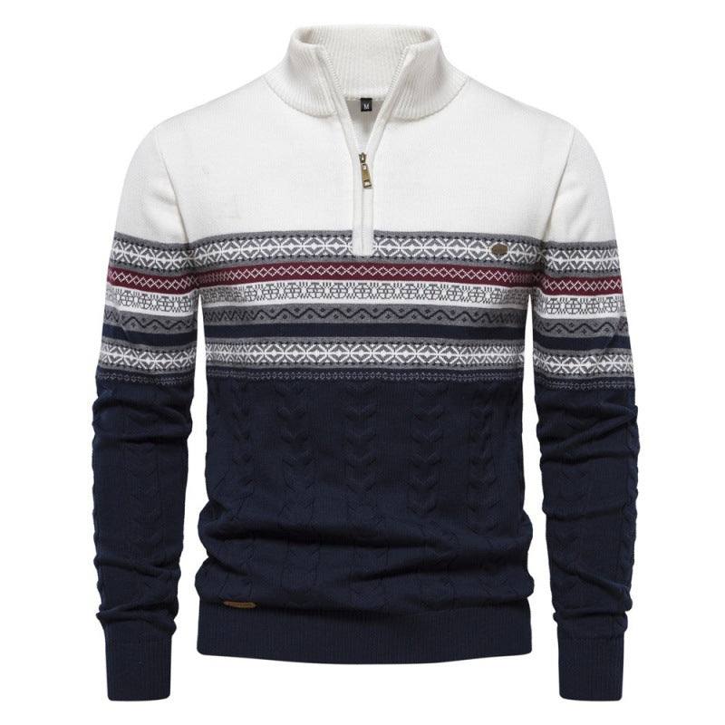 Herren modischer Pullover mit Reißverschluss und strukturiertem Design Echoarchiv