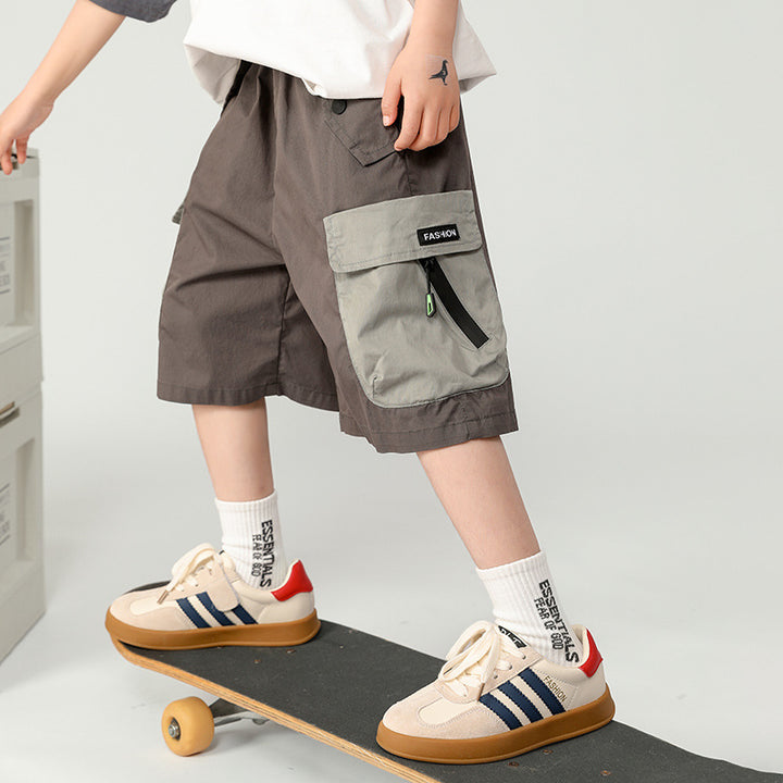 Unisex lässige Capri-Shorts mit funktionalen Taschen Echo Archiv
