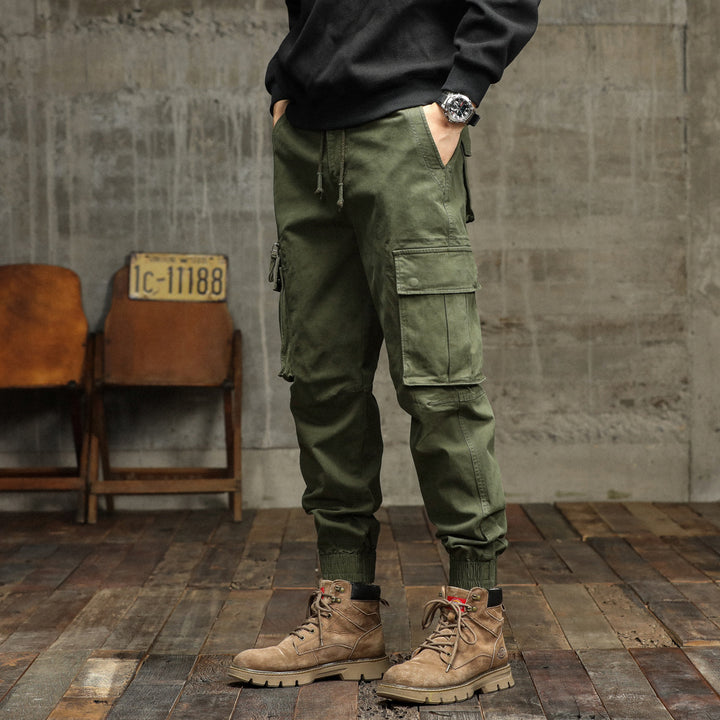 Herren Cargo-Hose mit multifunktionalen Taschen und robustem Baumwollmaterial Echoarchiv