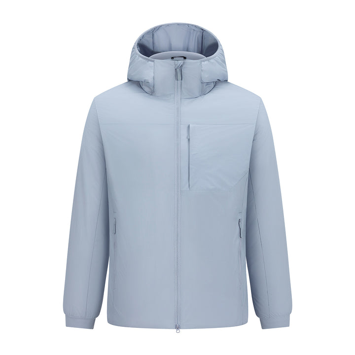 Herren Leichter Kapuzen-Urbanparka mit Zwei-Wege-Reißverschluss und Brusttasche Echoarchiv