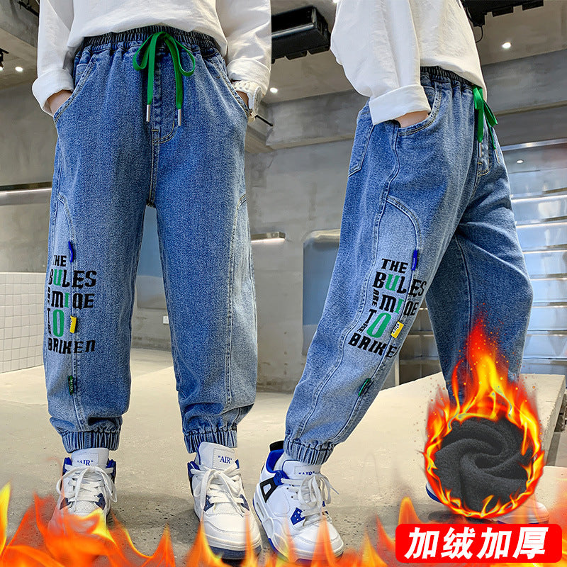 Damen bequeme Freizeithose mit kreativem Druck Echo Archiv