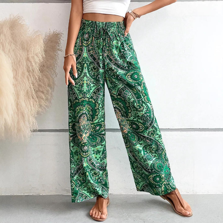 Damen lockere Palazzo-Hosen mit Paisleymuster Echo Archiv
