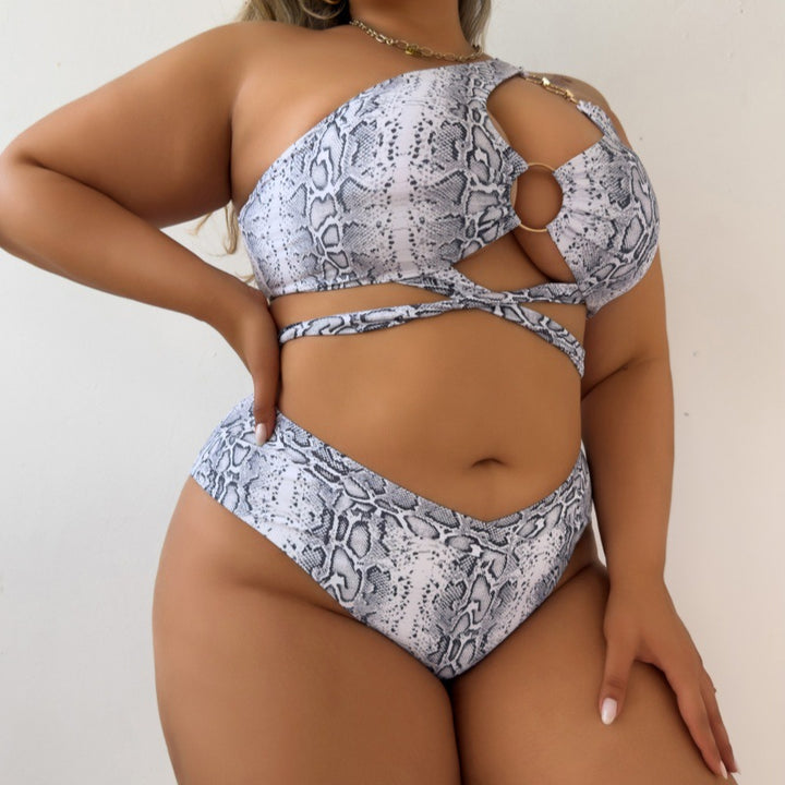 Damen Asymmetrisches Cut-Out Bikini-Set Echo Archiv