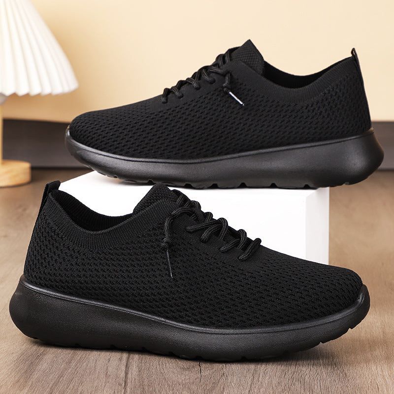 Damen nan gestrickter Slip-On Sneaker mit sockenähnlichem Schaft, elastischer Schnürung und gedämpfter EVA-Sohle Echo Archiv