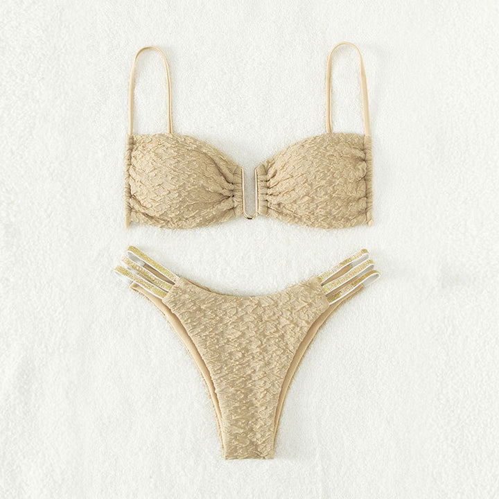 Damen Bikini mit elegantem Spitzenmuster und verstellbaren Trägern Echo Archiv