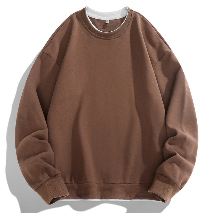 Herren Oversize Sweatshirt mit Lagenlook Rundhals und gerippten Bündchen – Marzano