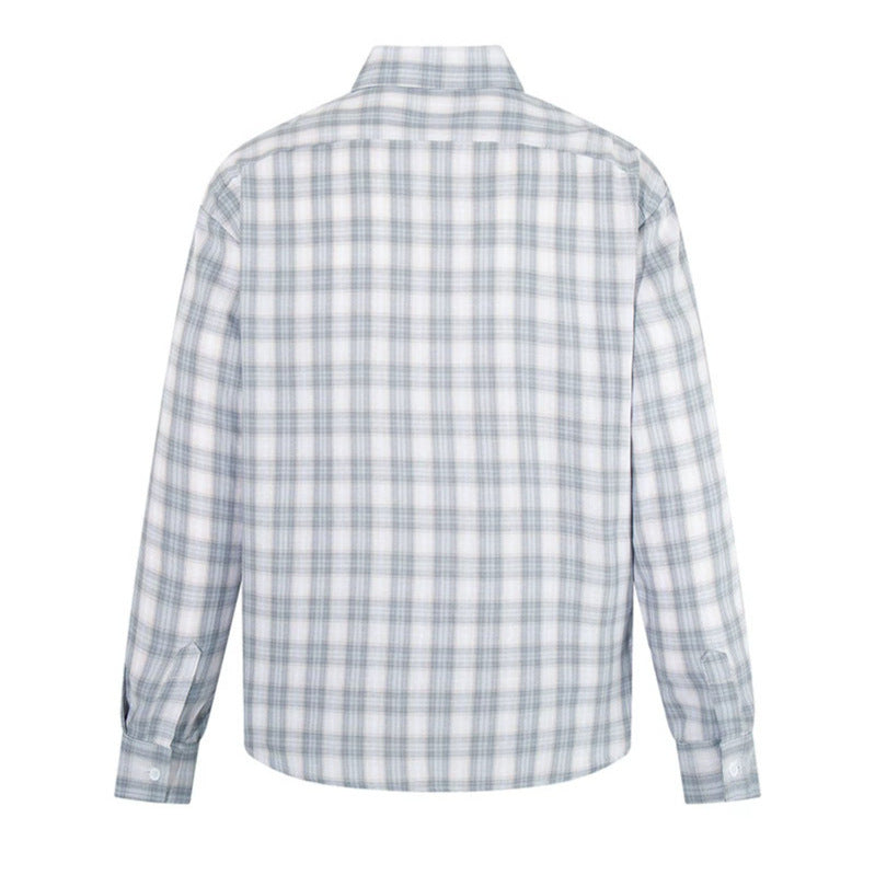 Herren Legeres Oversize-Hemd mit Karomuster, klassischem Hemdkragen und Brusttasche Echoarchiv