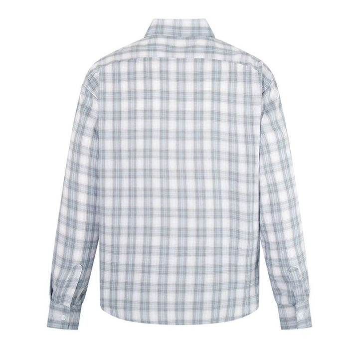 Herren Legeres Oversize-Hemd mit Karomuster, klassischem Hemdkragen und Brusttasche Echoarchiv