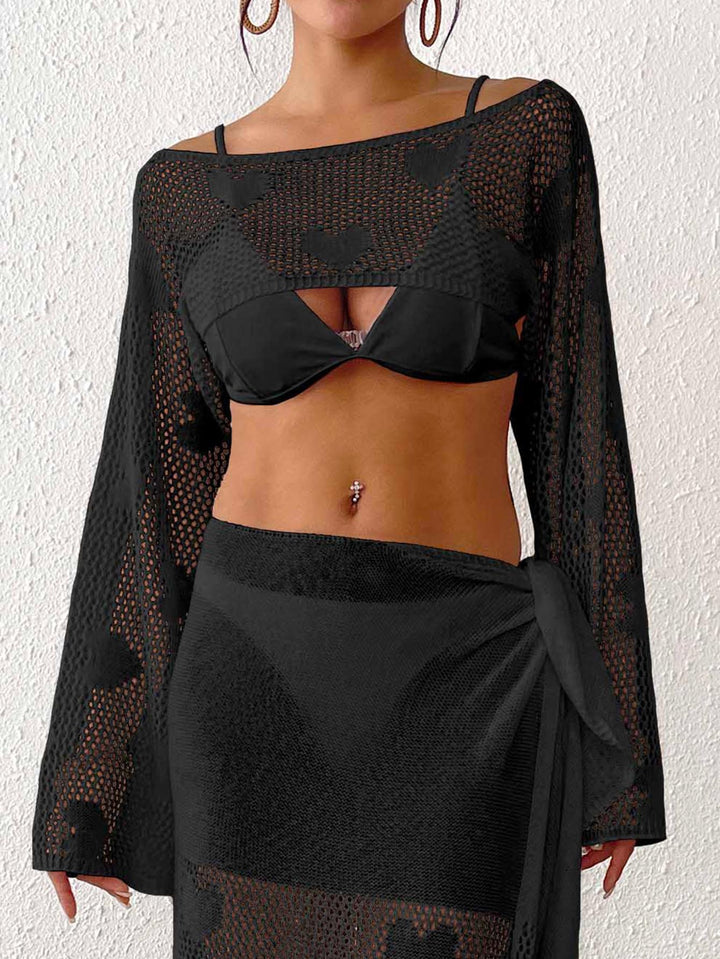 Damen Offene Netz-Strandjacke Echo Archiv