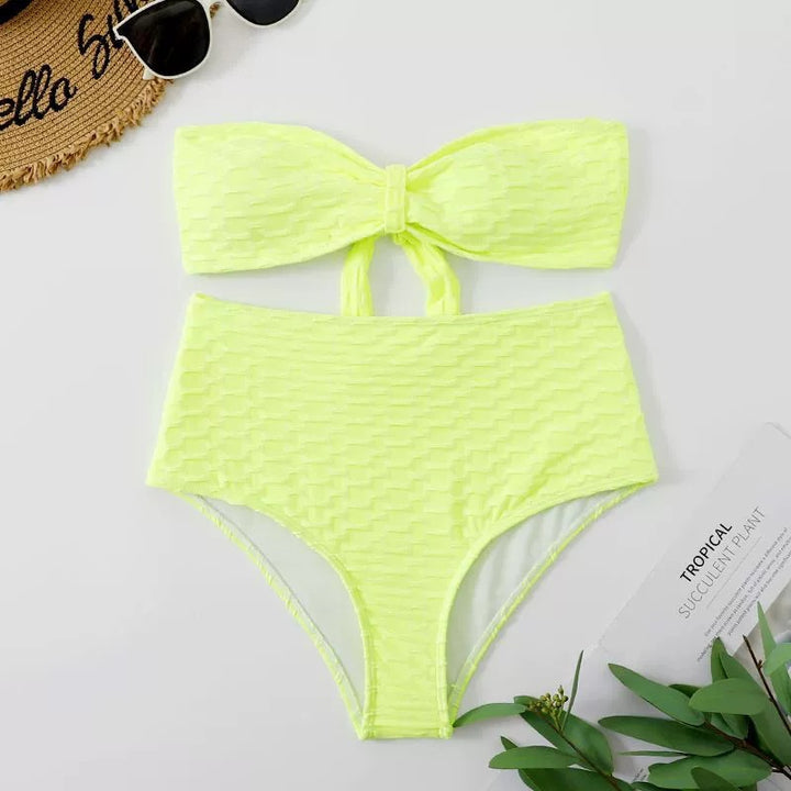 Damen Hochgeschnittener Bikini mit stylischem Knotendetail Echo Archiv