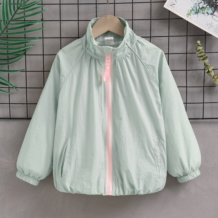 Damen nan leichte winddichte Sommerjacke mit Stehkragen elastischen Bündchen Echo Archiv