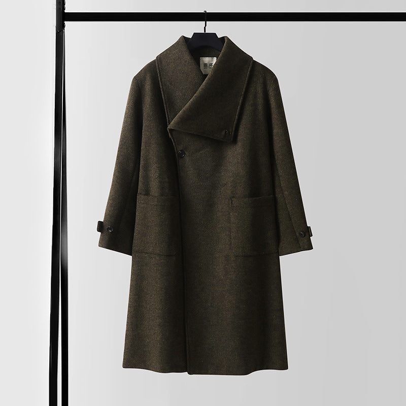 Damen Oversized Wollmix-Mantel mit weitem Schalkragen und aufgesetzten Taschen Echoarchiv