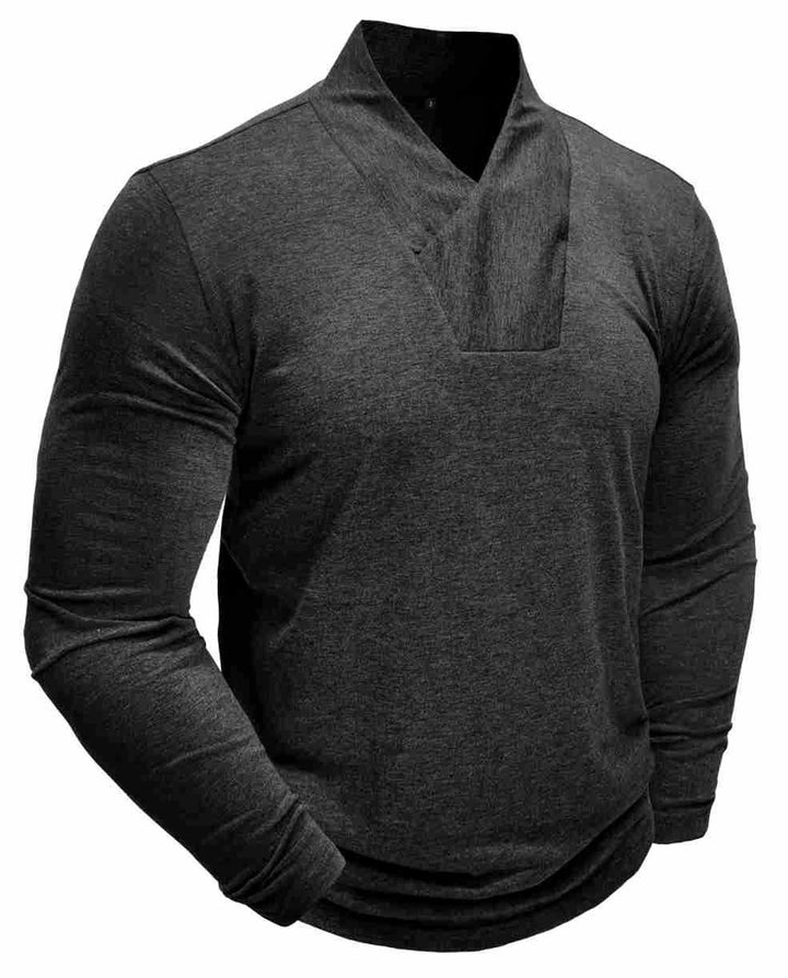 Herren Longsleeve mit V-Ausschnitt Echoarchiv