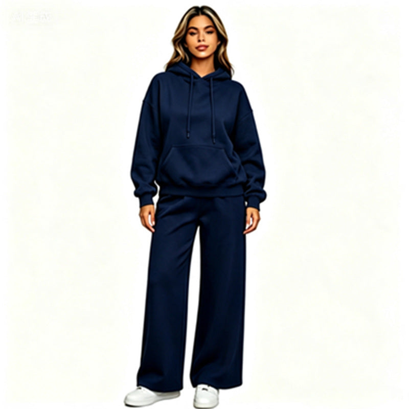 Damen Bequemer Oversized Hoodie mit weiten Jogginghosen Echoarchiv