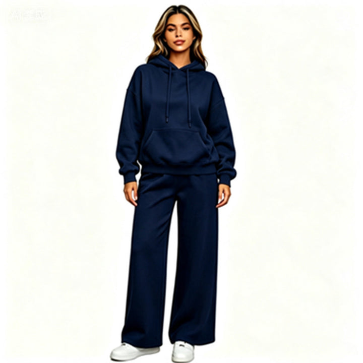 Damen Bequemer Oversized Hoodie mit weiten Jogginghosen Echoarchiv