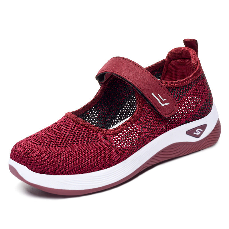 Damen Sportliche Sneakers mit Klettverschluss und atmungsaktiver Netzstruktur Echo Archiv