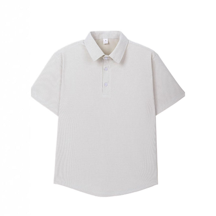 Herren modisches Kurzarm-Poloshirt mit strukturiertem Design Echoarchiv