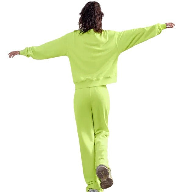 Damen nan Oversize-Sweatshirt und weite Loungehose Set mit Tunnelzug, dezenter Nahtführung und elastischen Bündchen Echo Archiv
