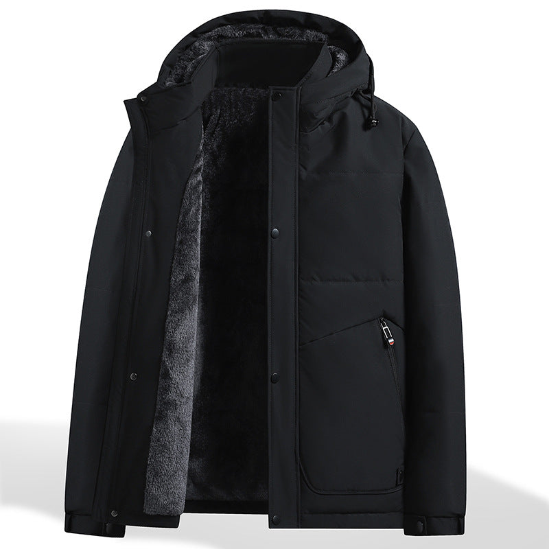 Herren Thermo‑Steppjacke mit weichem Teddyfutter, integrierter Kapuze & verdecktem Zwei‑Wege‑Reißverschluss Echoarchiv
