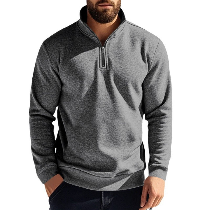 Herren nan halbhoher Reißverschluss-Sweatpullover mit Stehkragen weichem Fleecefutter und elastischen Bündchen Echo Archiv