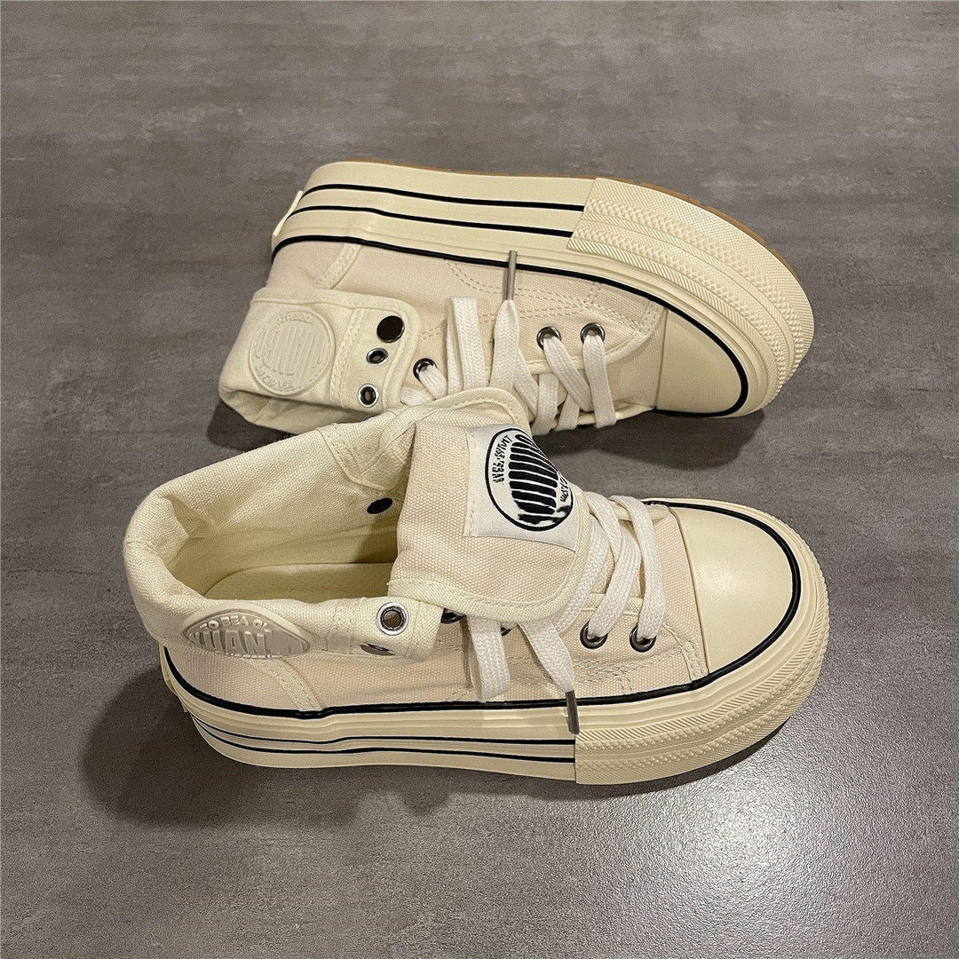 Damen High-Top Sneakers mit dicker Gummisohle und seitlichem Reißverschluss Echo Archiv