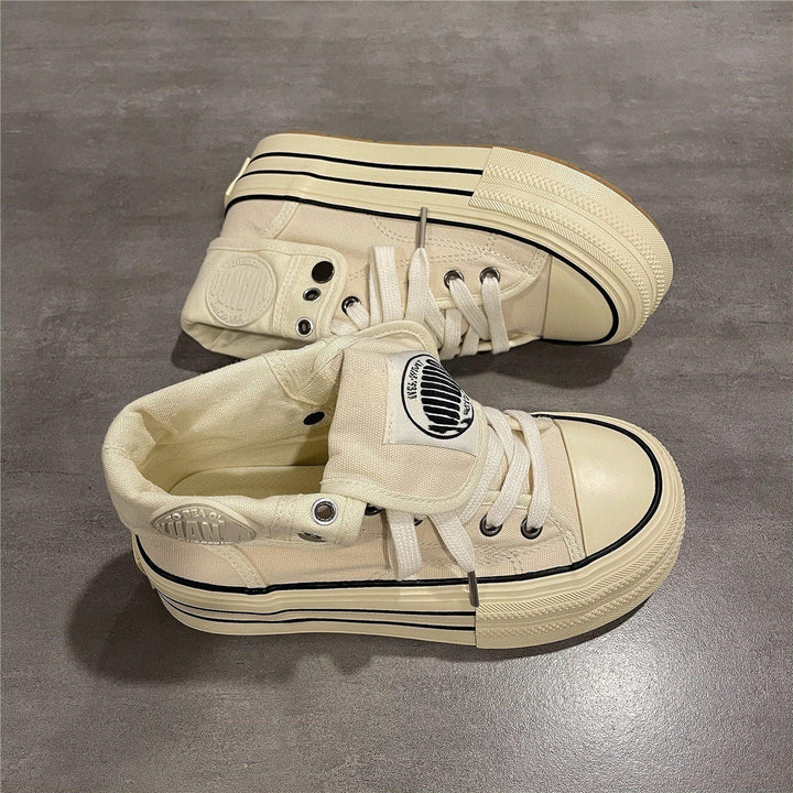 Damen High-Top Sneakers mit dicker Gummisohle und seitlichem Reißverschluss Echo Archiv