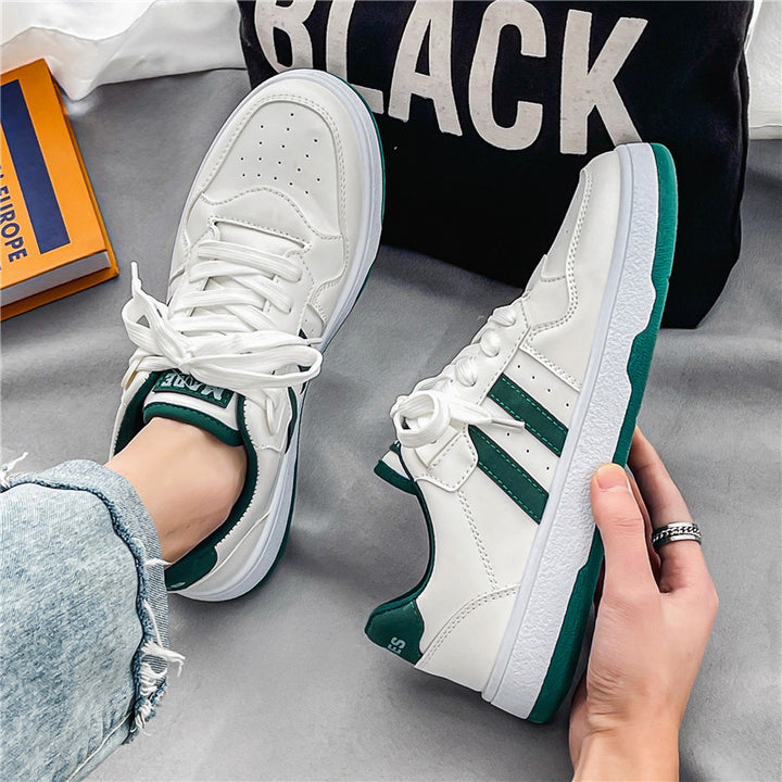 Unisex Klassische Low-Top Freizeit-Sneaker aus glattem Kunstleder mit gepolsterter Innensohle und robustem Cupsohlenprofil – Norré